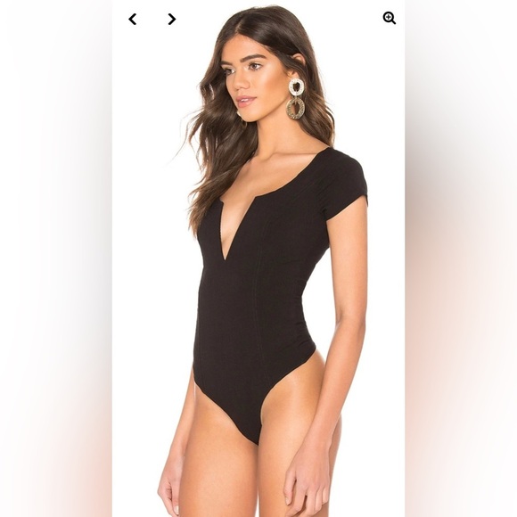 Free People Deep Conversations Bodysuit Black XS - Picture 3 of 9